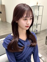 パルス ヨコハマ(PULSE yokohama) ブリーチなしピンクブラウン/レイヤーカット/くびれ巻き/韓国