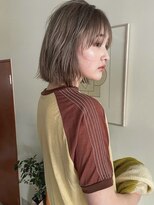 ウィットサークル(wit circle)&nbsp;ボブ　ベージュ　ダブルカラー