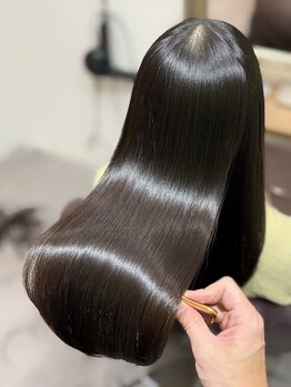 アルファヘアサロン 上津バイパス店(alpha hair salon)の写真/半個室型髪質改善専門のサロンだから提供できる柔らかく艶やかな美髪へ♪