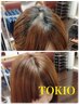 【根元染&TOKIO☆】ESカット+リタッチカラー（OG/3cmまで）+ TOKIO/¥14600→