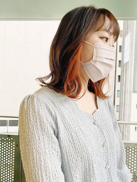 エトワ(ETOWA) 韓国スタイル×インナーカラー★オレンジ