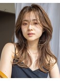 【白川】20代30代40代シースルーバングミントベージュ23.5.11