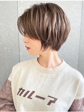 ロンドワン 三宮元町(Lond one) ショートボブ/大人美人ショート/ベージュブラウン