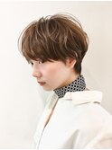 10代20代30代耳掛けマッシュショートレイヤーニュアンスパーマ