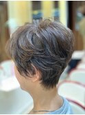 20代30代40代小顔ひし形くせ毛カット前下がりショートボブ