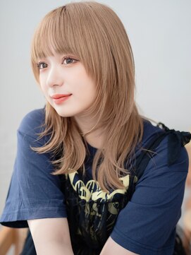 ミエル ヘア 新宿(miel hair) 透明感ハイトーンミディ 【新宿】