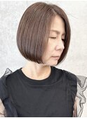 =大人ボブ耳かけボブコンパクトボブミニボブ前髪なし30代40代