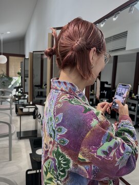 堂(DOH) pink hair arrange