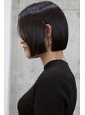 美髪矯正でつくる切りっぱなしボブ　髪質改善　表参道