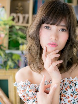 カバーヘア ブリス 上尾西口店(COVER HAIR bliss) 斜めバングフェザーパーマ小顔エアリーミディh4上尾20代30代40代