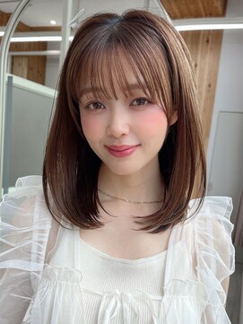 アフロートフクオカ(AFLOAT FUKUOKA) 【AFLOAT福岡】大人かわいい艶カラー/ボブ