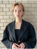 ボブ/ショートカット/ブロンドボブ/似合わせカット/銀座