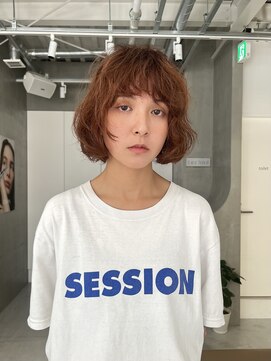 テクネ 天神大名(techne) 天神大名顔周りレイヤーカットミディアムボブタッセルボブパーマ