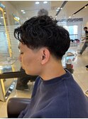 メンズ 刈り上げショート スパイラルパーマ