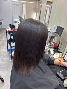 ファビ 渋谷(Fab) くびれヘア/暗めカラー/アプリコットオレンジ/縮毛矯正