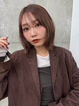 ガーデン 渋谷(GARDEN) ボブ　レイヤーボブ　くびれボブ　フェイスレイヤー　ベージュ