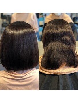 レアビーチ(Lea Beach) カット+艶髪カラー+髪質改善ストレート+Tr