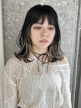 サンク 原宿 表参道(cinq) フェイスフレーミングインナーカラーボブレイヤーグレージュ韓国