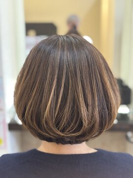 レーブ バイ ファースト 岩切店(reve by first) 白髪ぼかしハイライト×ボブ