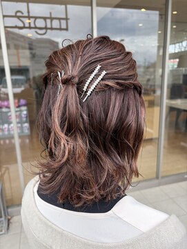 サラ ビューティ サイト 春日(SARA Beauty sight) 【ヘアセット】ふわふわハーフアップ/ナチュラルメイク