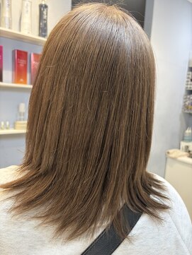 ベルベットヘア 千早店(Velvet hair) ミルクティーグレージュ×プレミアム髪質改善カラー