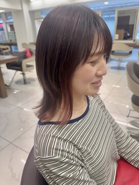 アッシュ 下北沢店(Ash) ピンクカラーのレイヤーボブ