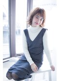 大人かわいいナチュラル可愛い☆ふわっと外ハネボブ♪