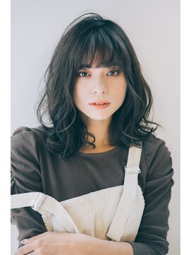 クロワ(croix) 【croix】 Aラインウェーブ×ココアブラウン/フレンチガーリー