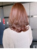 レイヤーボブ×コーラルピンク[Marcia蒲田]