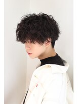 ネイビー(NAVY)&nbsp;横顔が綺麗にきまる 強めウェーブパーマ