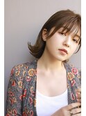 sungooseミニウルフテラコッタデジタルパーマくすみブルー