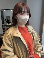 ロティー(loty)&nbsp;【hono】外ハネボブ×くすみオレンジと前髪インナー