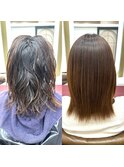 クセ強、ハイダメージへの髪質改善ストレート