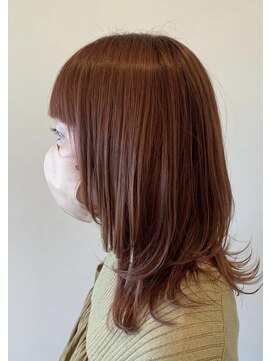 ツムギ ヘアー(tsumugi HAIR) 暖色系レイヤーロングスタイル