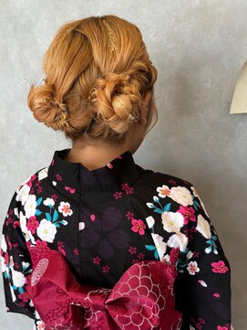 ラニ(Lani) 浴衣/ツインお団子アレンジ