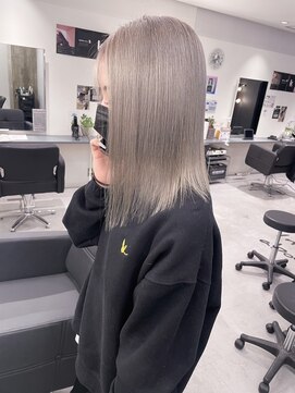 キング 高槻(K!ng) ハイライトカラーミルクティーベージュケアブリーチダブルカラー