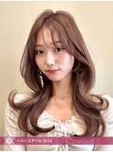 韓国風/レイヤー/小顔/前髪カット/髪質改善/グレージュ/透明感