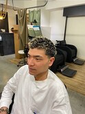 スペインカールベリーショート/ダークアッシュ/刈り上げ