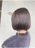 ラベンダーベージュ+ボブ