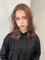 エル 北千住(elu)&nbsp;顔周りレイヤー_ブルーカラー_ワインレッド_お団子ヘア