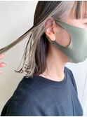 ホワイトブロンドフェイスフレーミング