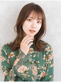 【S.BROOM なんば】韓国風くびれミディアムレイヤースタイル