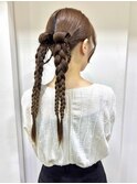 個性派ツイン×ヘアセット