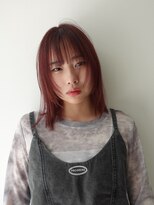 Folk Lore【フォークロア】己斐店 ミディアムレイヤー/ピンクカラー