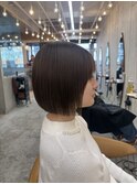 チャコール/オリーブグレー/レイヤーカット小顔顔周り韓国横浜