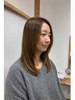 ベール(BALE)&nbsp;ミディアムグレージュレイヤー小顔周りレイヤー