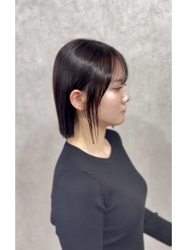 フランチェスカドットボブ(francesca.bob) 切りっぱなしボブ×ダークグレージュ【渡辺俊弥】梅田