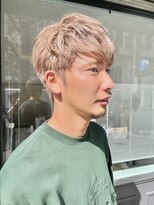 パークレーン アイス イヴェン アネックス(PARK LANE ICI yeven.anx) ブリーチマッシュショートメンズツーブロックデザインカラー