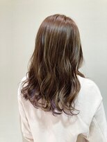ヘアーアンドメイク アンジュ 中野店(Hair&Make ange)&nbsp;トープグレージュ×インナー×バイオレッド