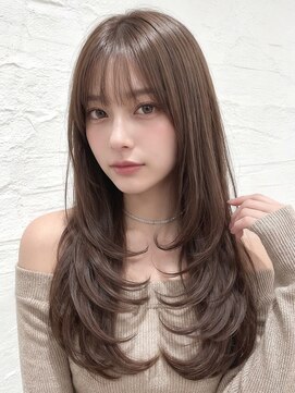 クラン(clan) イメチェンヘアスタイル 、ピンクベージュ、アンブレラカラー